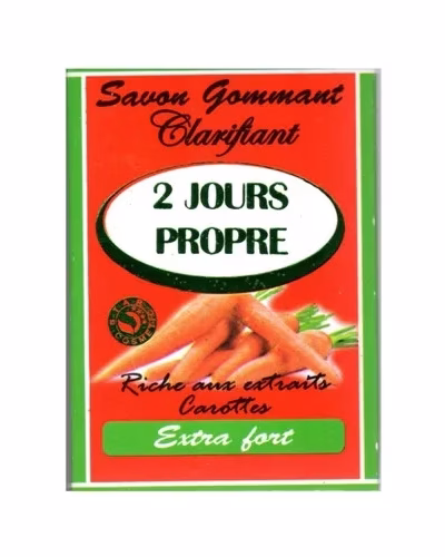 2 JOURS PROPRE SAVON CAROTTE 225g
