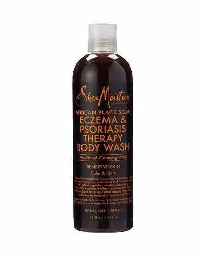 Shea moisture African Black Soap Eczema & Psoriasis Therapy Body Wash 354ml