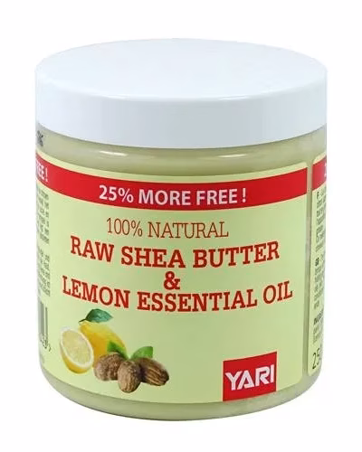 Yari 100% Natural Raw Shea Butter & Lemon Essential Oil 250ml