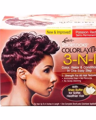 LUSTERS SHORTLOOKS COLORLAXER 3 IN 1 SEMI-PERMANENENT,PASSION RED