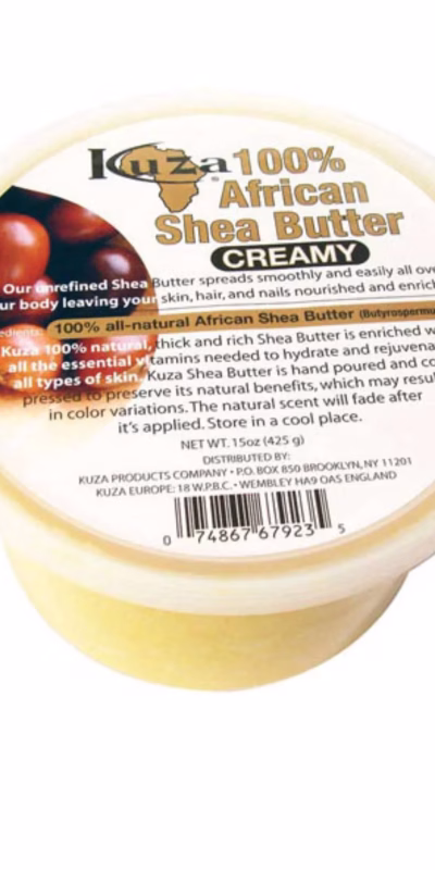 KUZA 100% AFRICAN SHEA BUTTER CREAMY 443ML
