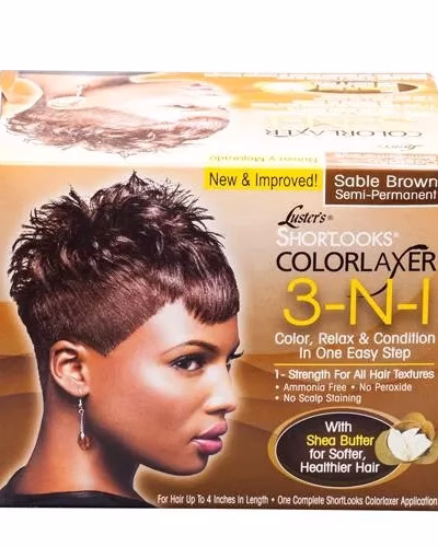 LUSTERS SHORTLOOKS COLORLAXER 3 IN 1 SEMI-PERMANENENT,SABLE BROWN