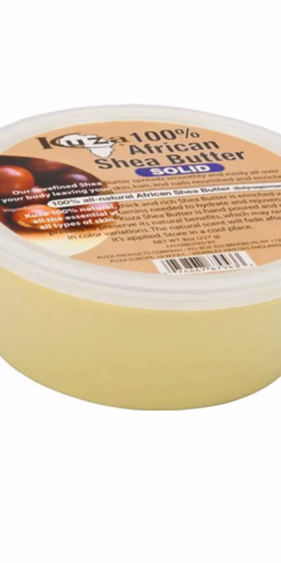 KUZA 100% AFRICAN SHEA BUTTER SOLID WHITE 236ML