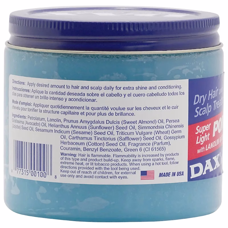 DAX SUPER LIGHT POMADE LANOLIN & VEGETABLE OIL 397G – Image 2