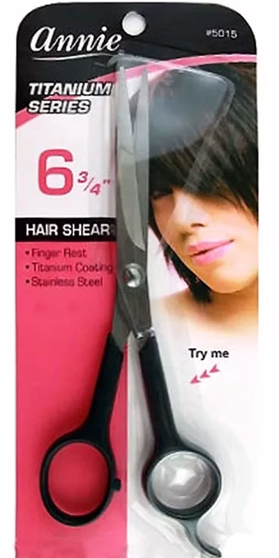 Annie Hair Shear 6.75 Black Titanium Series #5015