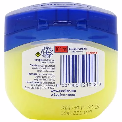 VASELINE VITAMIN E PETROLEM JELLY 100ML – Image 2