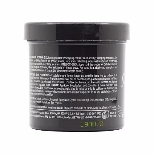 SOFN'FREE NON FLAKING PROTEIN STYLING GEL BLACK 177ML – Image 3