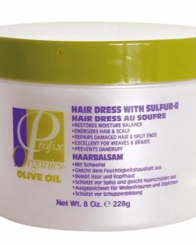 PROFIX ORGANICS OLIVE OIL HAIR DRESS WITH SULFUR-8 237ML