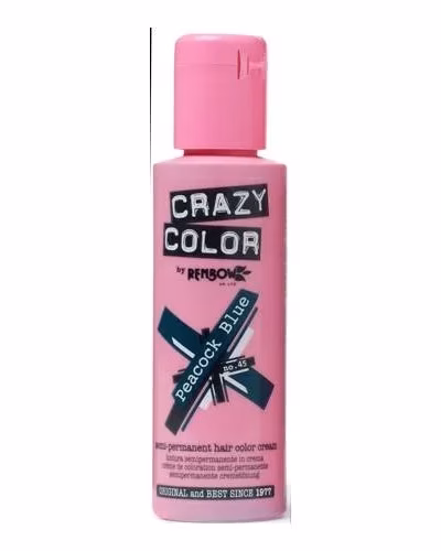 CRAZY COLOR 45 PEACOCK BLUE 100 ML