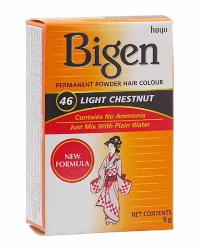 BIGEN 46 COLOR LIGHT CHESTNUT PERMANENT HAIR COLOR POWDER