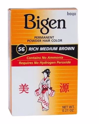 BIGEN 56 COLOUR RICH MEDIUM BROWN PERMANENT POWDER HAIR COLOR