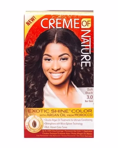 CREME OF NATURE EXOTIC SHINE COLOR SOFT BLACK 3.0