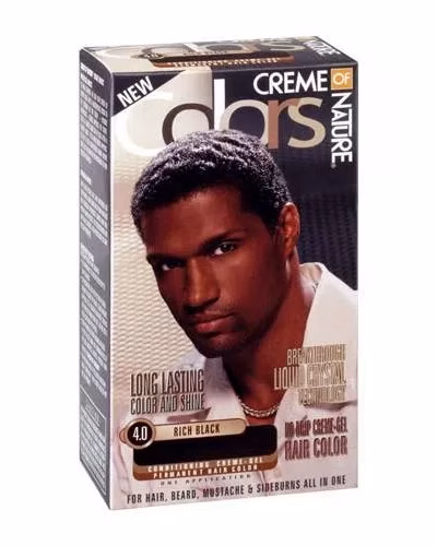 CREME OF NATURE HAIR COLORS FOR MEN 4.0 RICH BLACK