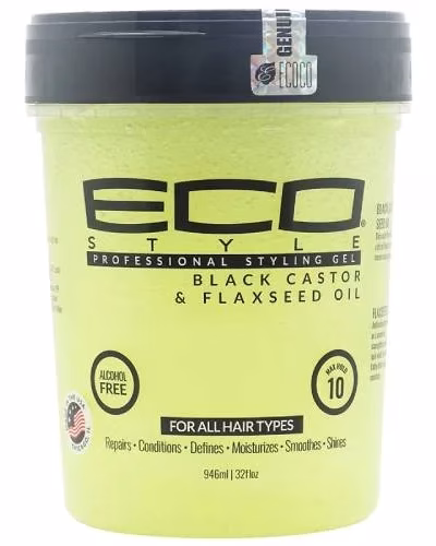 ECO STYLE  BLACK CASTRO & FLAXSEED OIL GEL 946ML