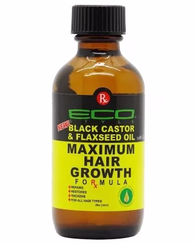 ECO STYLE BLACK CASTOR & FLAXSEED OIL MAXIMUM HAIR