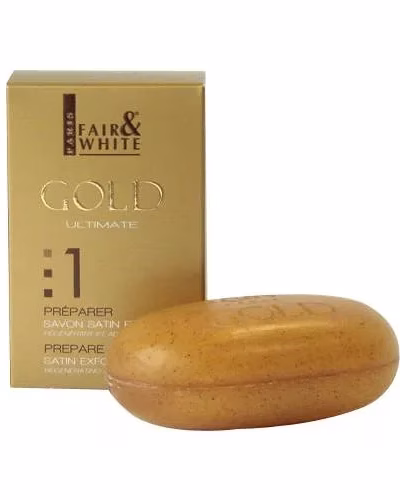 FAIR & WHITE GOLD SANTIN EXFOLIATING SOAP 200 G