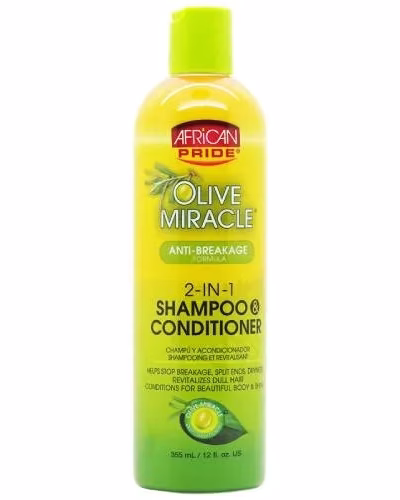 AFRICAN PRIDE OLIVE MIRACLE 2 IN1 SHAMPOO 355ml