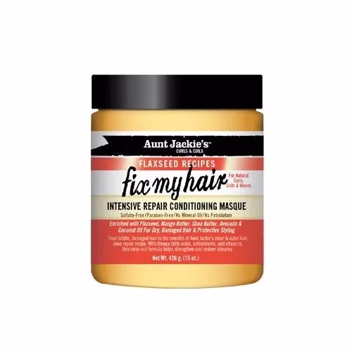 AUNT JACKIE'S CURLS & COILS FLAXSEED RECIPES FIX MY HAIR CONDITIONING MASQUE 426g