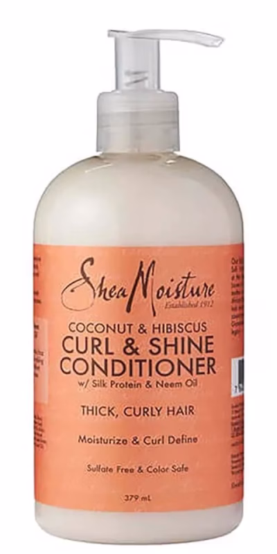 SHEA MOISTURE COCONUT & HIBISCUS CURL & SHINE CONDITIONER 13Oz