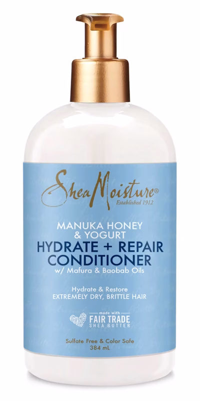 Shea moisture après-shampooing réparateur miel de manuka et yaourt 369g